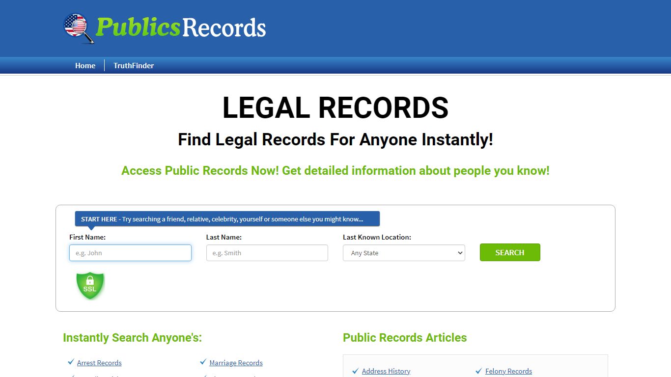Find Legal Records For Anyone